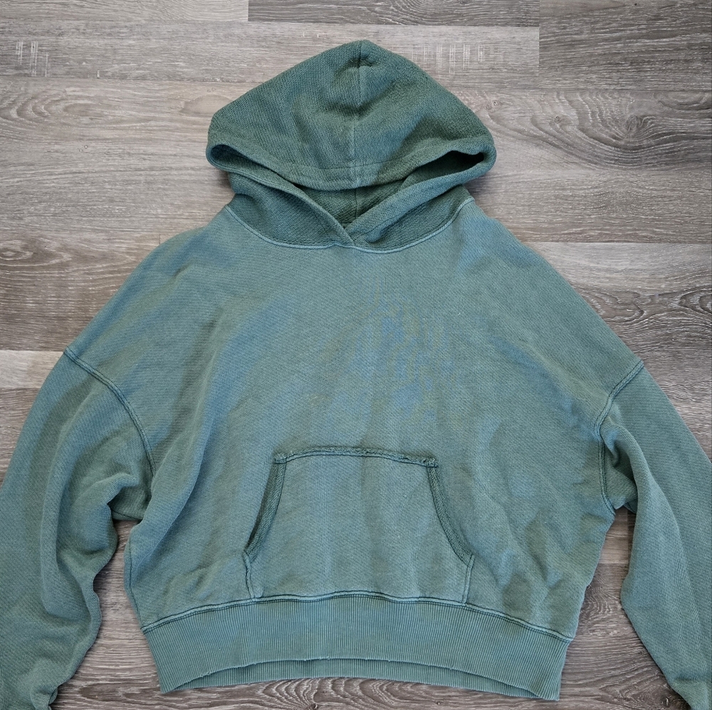 American Eagle Green Hooded Sweatshirt